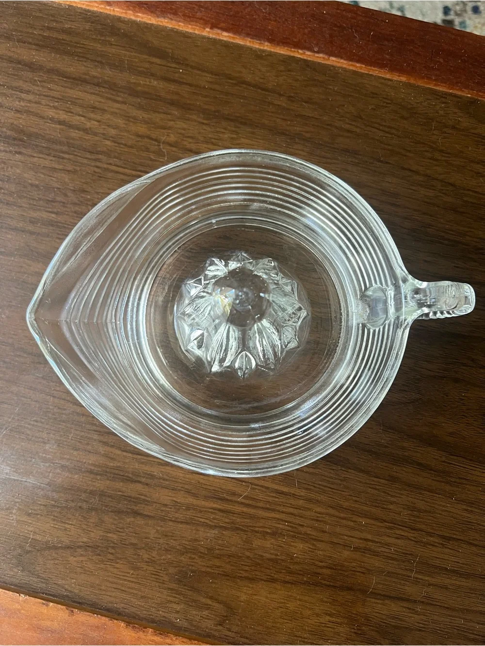 Vintage Clear Glass Citrus Reamer Juicer